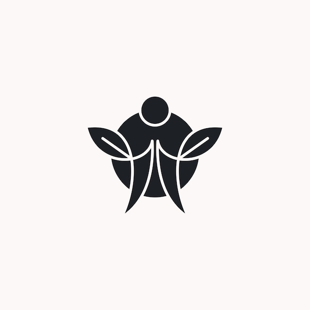 Vector people leaf logo icon design template