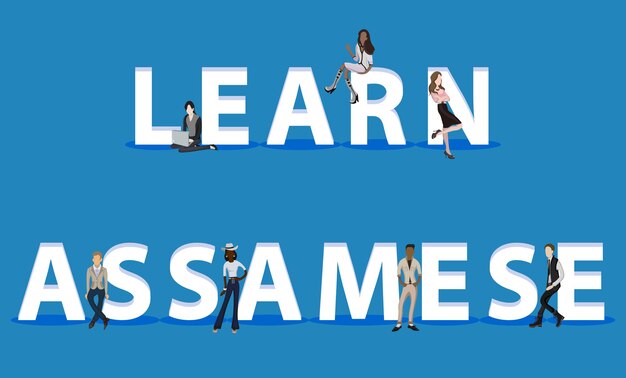 People on Learn Assamese for Web Mobile App Presentations