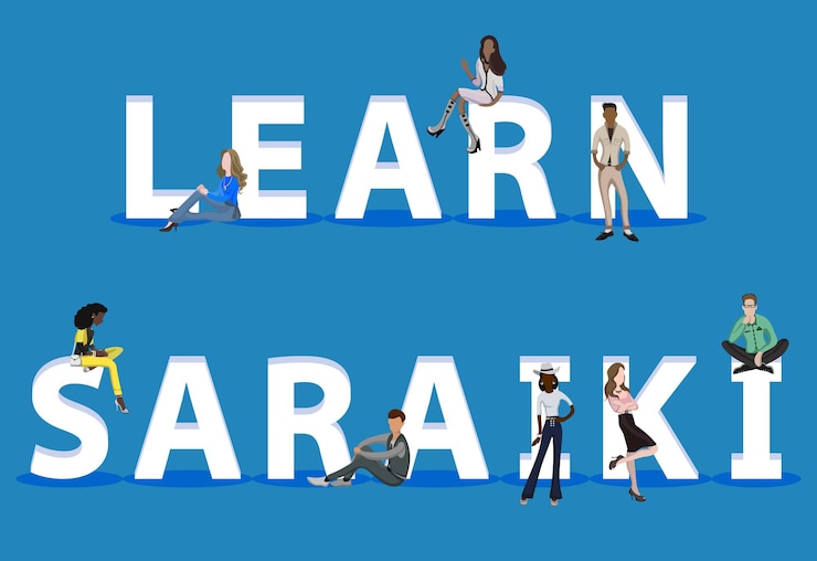 Vector learn saraiki for web mobile app presentation のユーザー