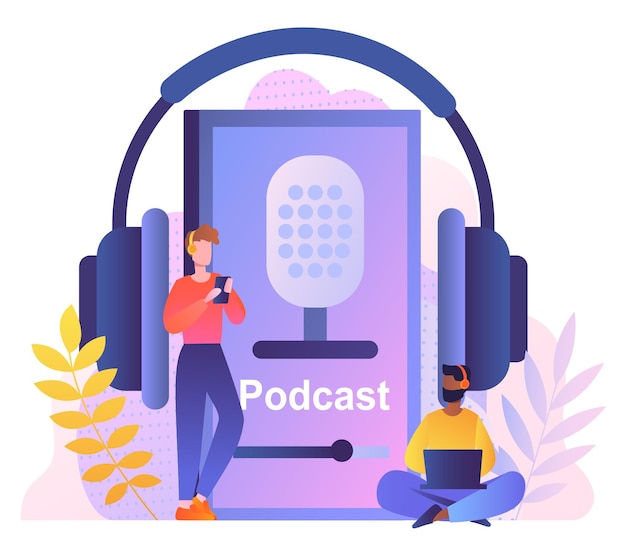 Vector people listen podcast