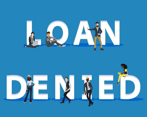 People on Loan Denied for Web Mobile App Presentations