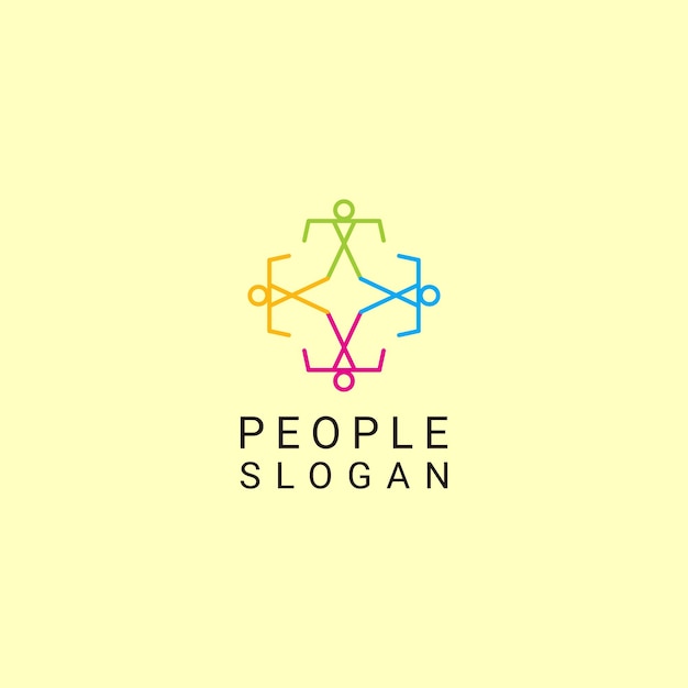 Persone logo design icona vettore