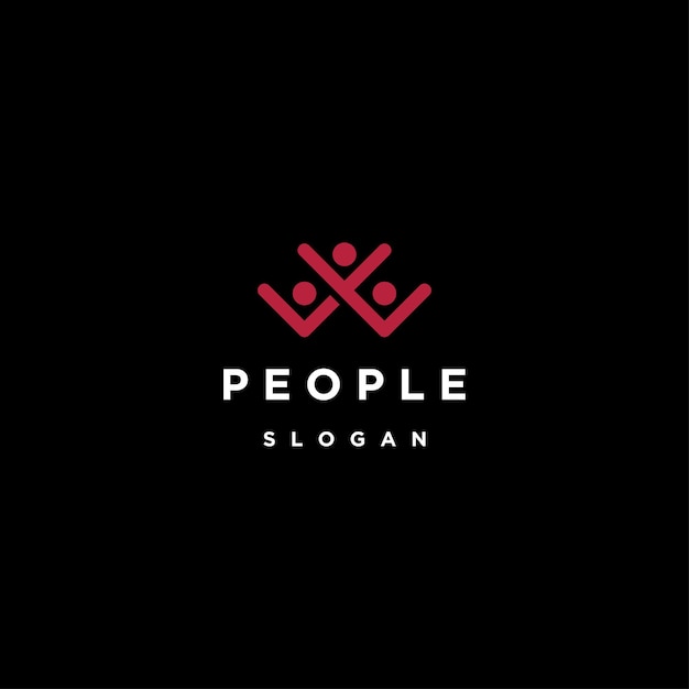 Vector people logo icon design template