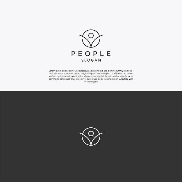 People logo icon design template