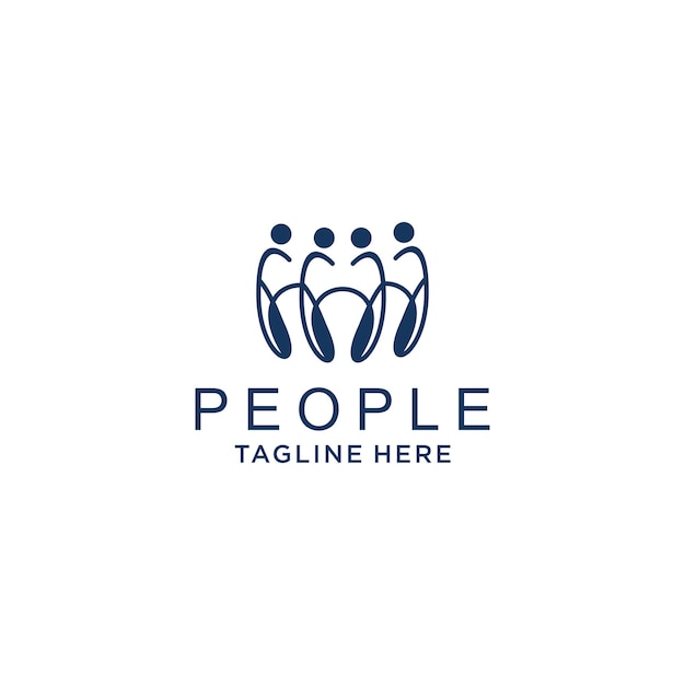 People logo icon design vector template