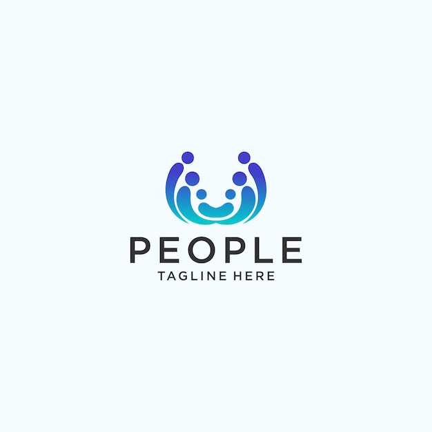 People logo icon design vector