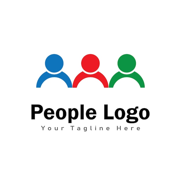 People logo icon symbol teamwork design