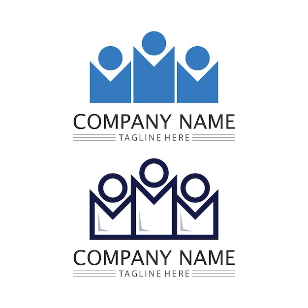 Логотип людей команда успеха люди работают группа и сообщество группа компания и бизнес вектор логотипа и дизайн уход за семьей значок успех логотип