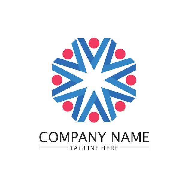 People logo, Team, Succes people work, Group and Community, Group Company and Business logo vector and design Care, Family icon Succes logo