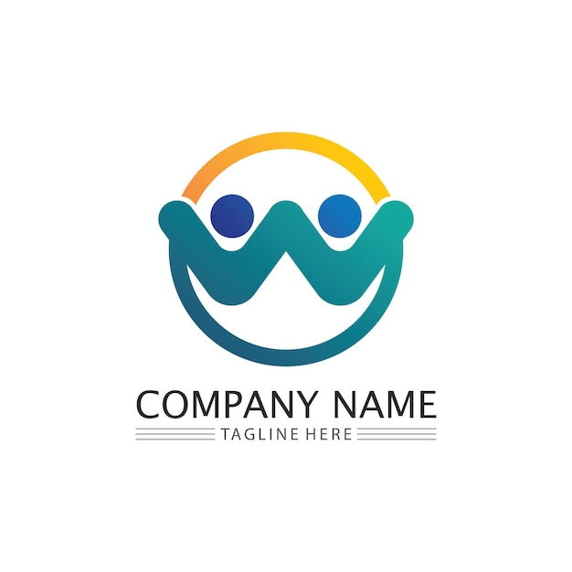 People logo Team Succes people work Group and Community Group Company and Business logo vector and design Care Family icon Succes logo