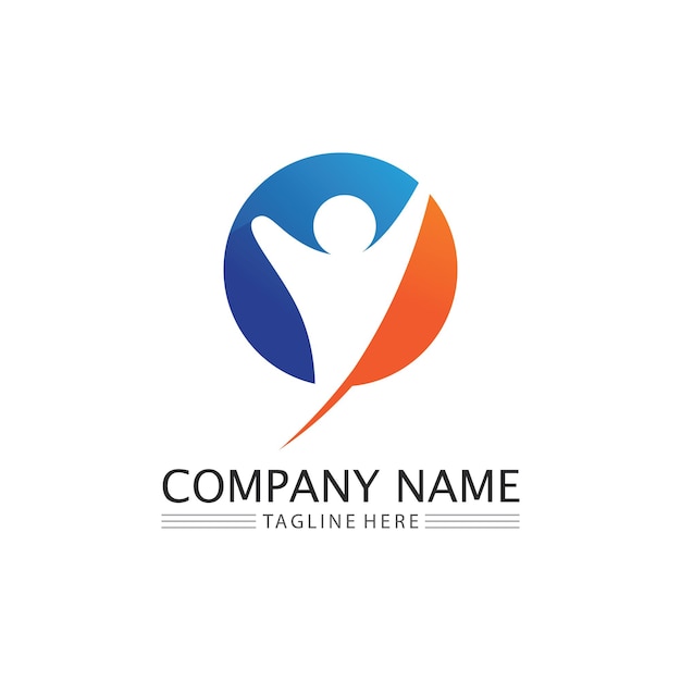 People logo Team Succes people work Group and Community Group Company and Business logo vector and design Care Family icon Succes logo