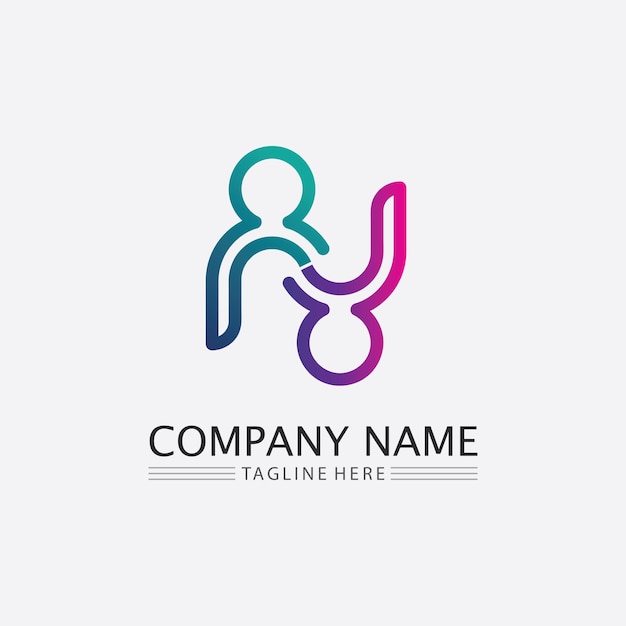 Vector people logo team succes people work group and community group company and business logo vector and design care family icon succes logo