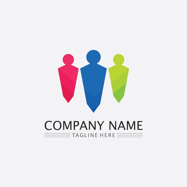 People logo Team Succes people work Group and Community Group Company and Business logo vector and design Care Family icon Succes logo