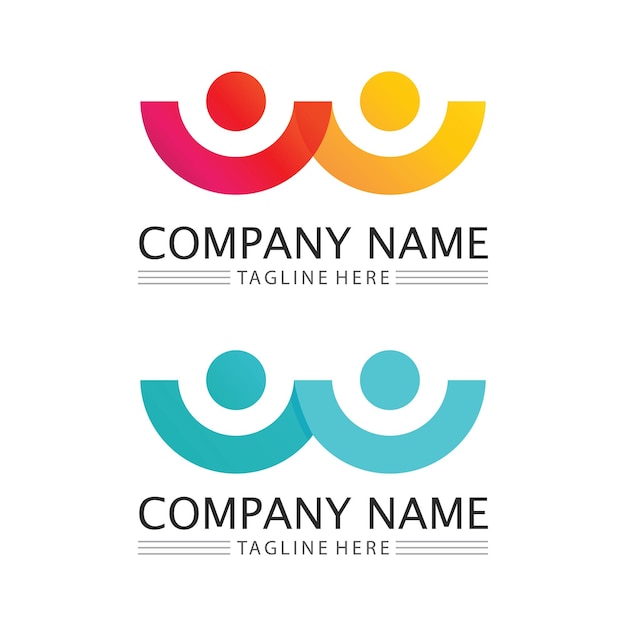 People logo Team Succes people work Group and Community Group Company and Business logo vector and design Care Family icon Succes logo