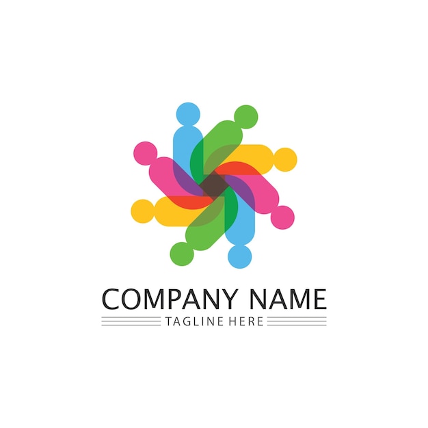 People logo Team Succes people work Group and Community Group Company and Business logo vector and design Care Family icon Succes logo