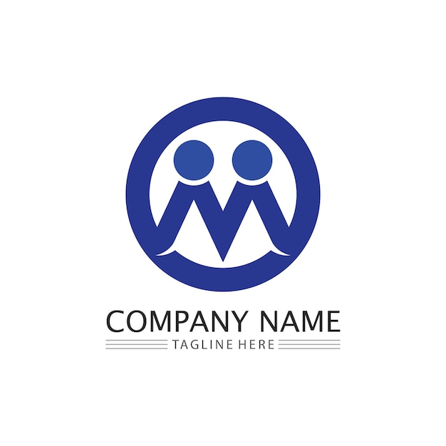 People logo team succes people work group and community group company and business logo vector and design care family icon succes logo