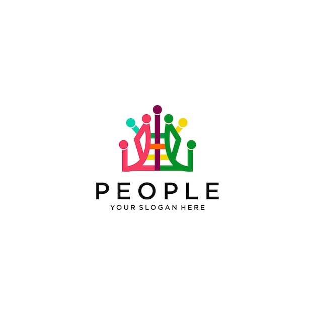 Vector people logo vector icon design template