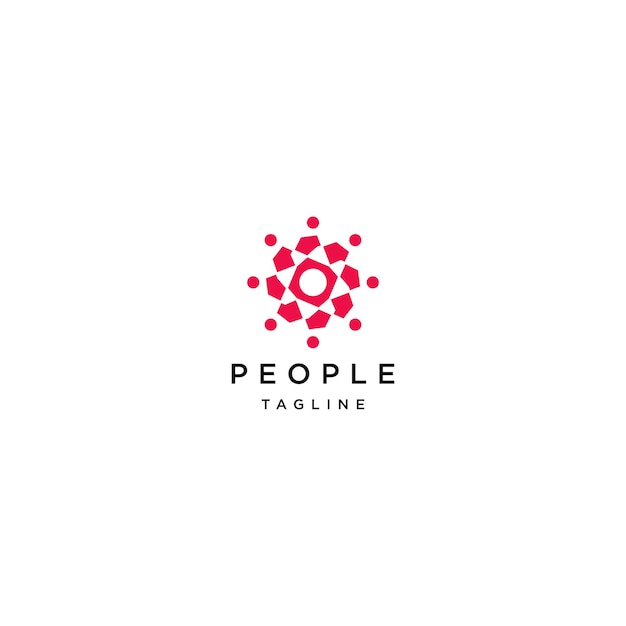 people logo vector icon design template