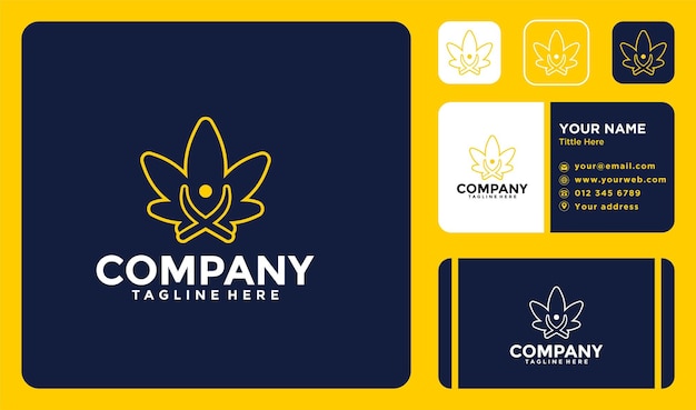 people logo with marijuana leaf logo