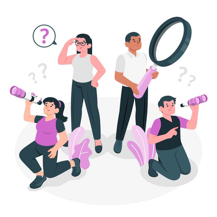 Vector people  looking for concept illustration