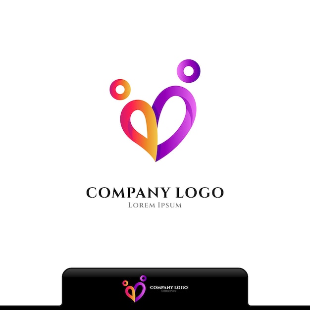 People love logo vector template