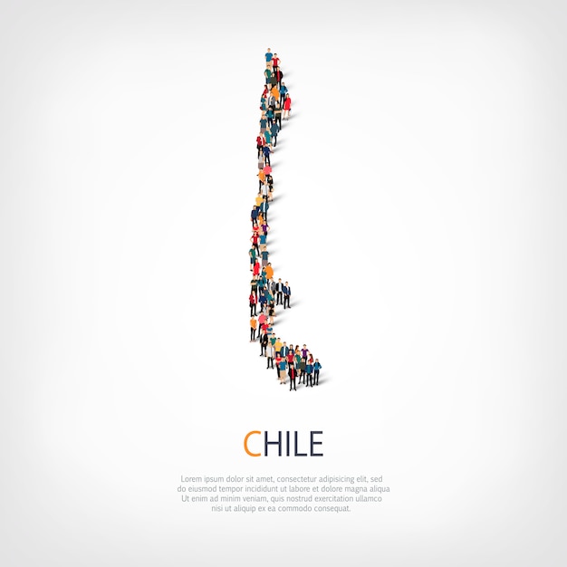 People map country chile