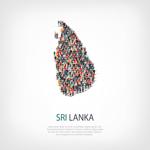 People map country Sri Lanka