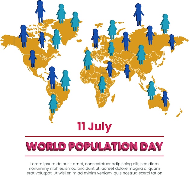 People on the map World population day