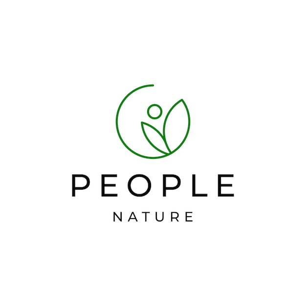 People nature logo icon design template