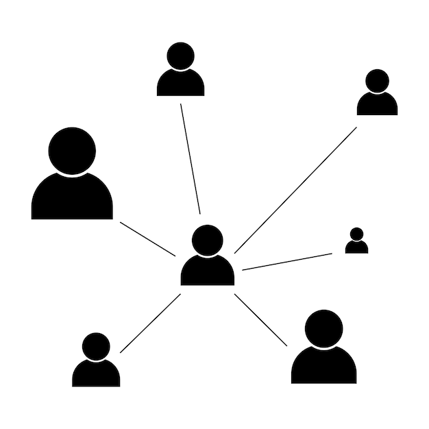 People network icon vector