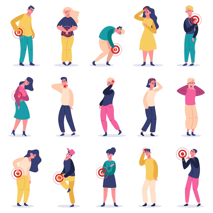 Vector 고통받는 사람들