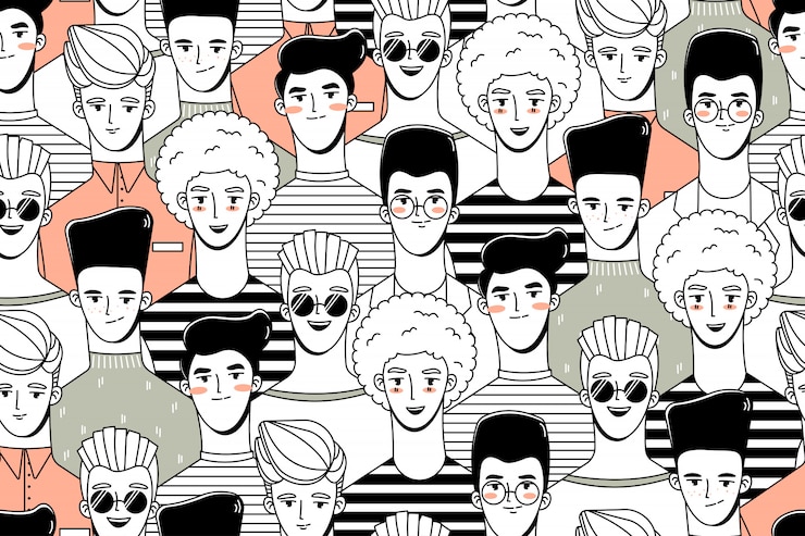 Vector people pattern