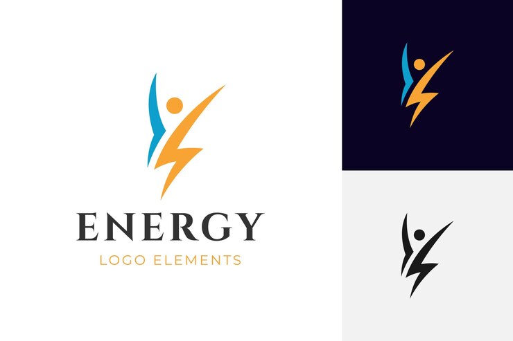 дизайн значка логотипа people power energy графический символ для здоровья электрический вектор иллюстрация логотипа