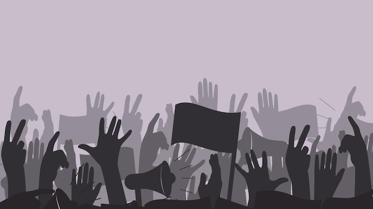 Vector people protests illustration