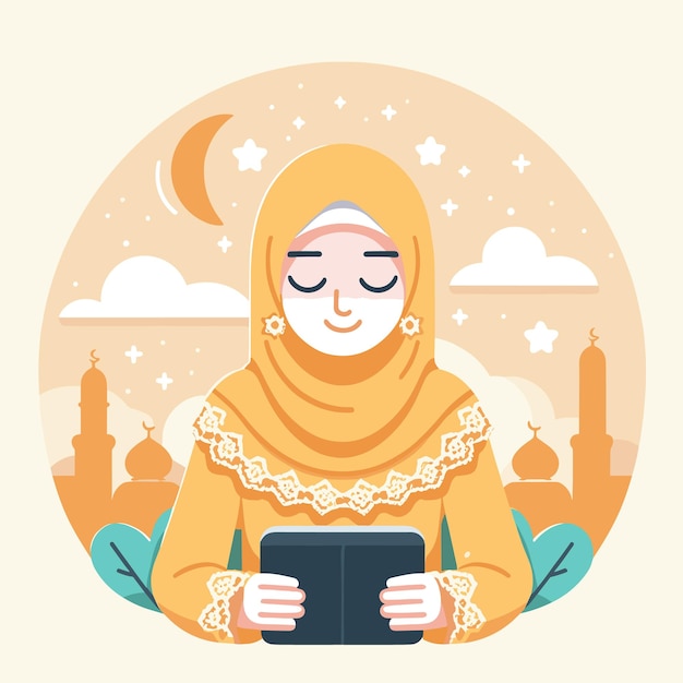 Vector a people in ramadan daily activity