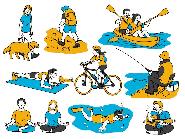 Vector people recreation activities