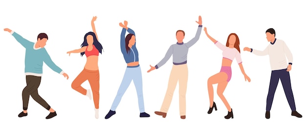 people rejoice in flat style isolated vector