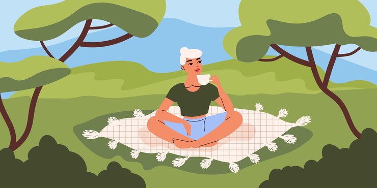 Vector people relax flat illustration