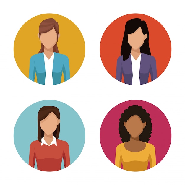 Free: Female Avatar Icon Vector Illustration 