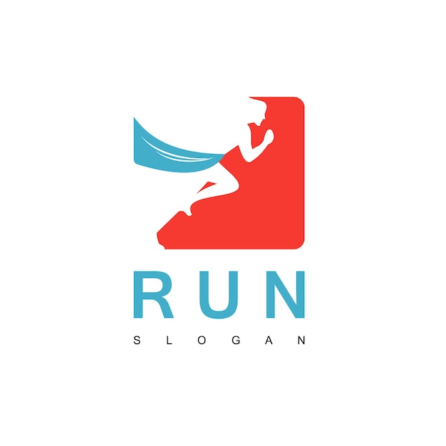 People Run Sport Logo Template