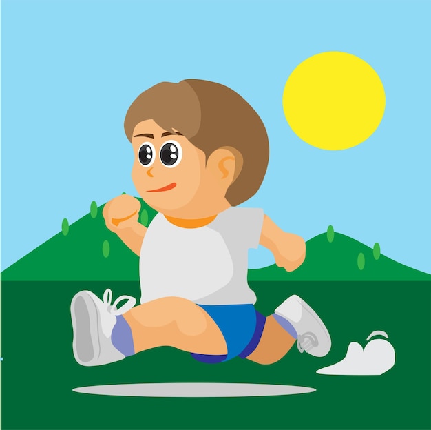 people running or jogging cartoon