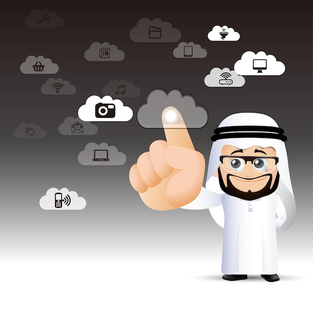 People Set  Arab cloud computing man