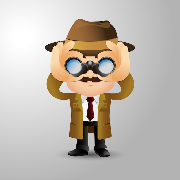 Vector people set profession detective