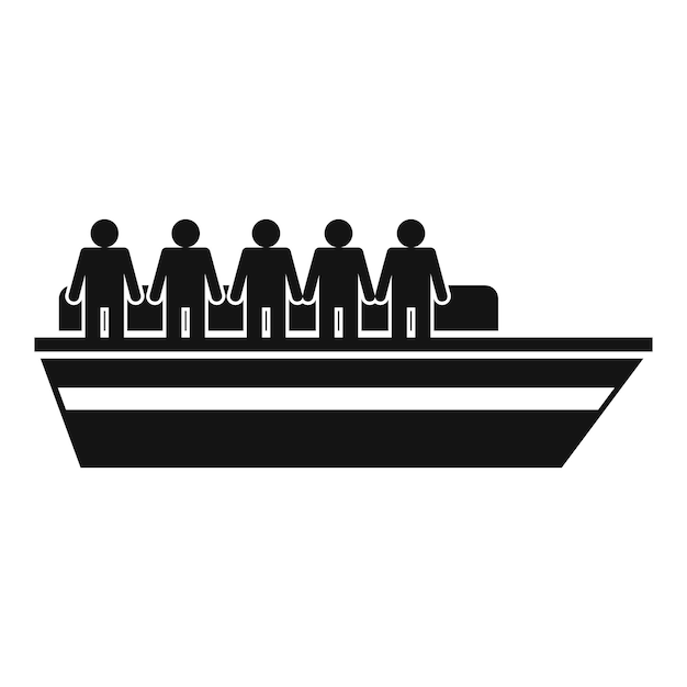 People on ship icon Simple illustration of people on ship vector icon for web