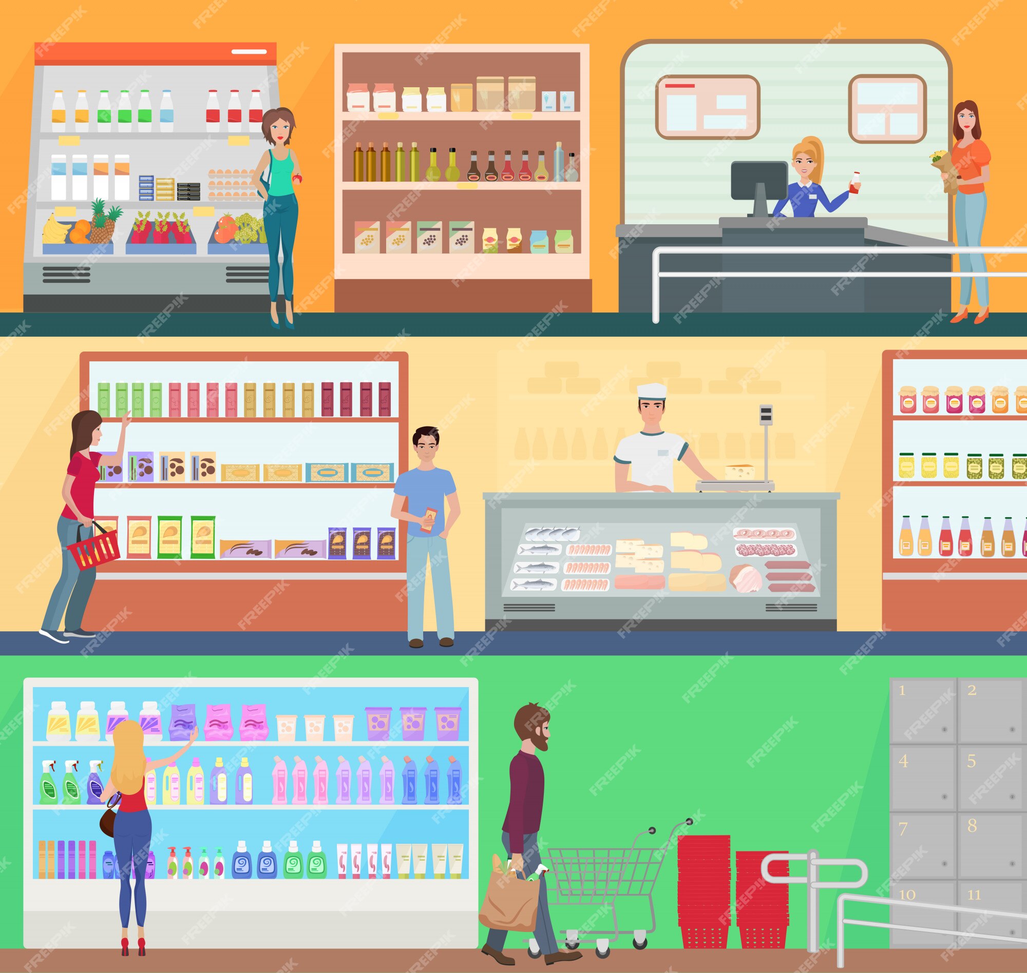 Отделы продуктового рынка картинки для детей