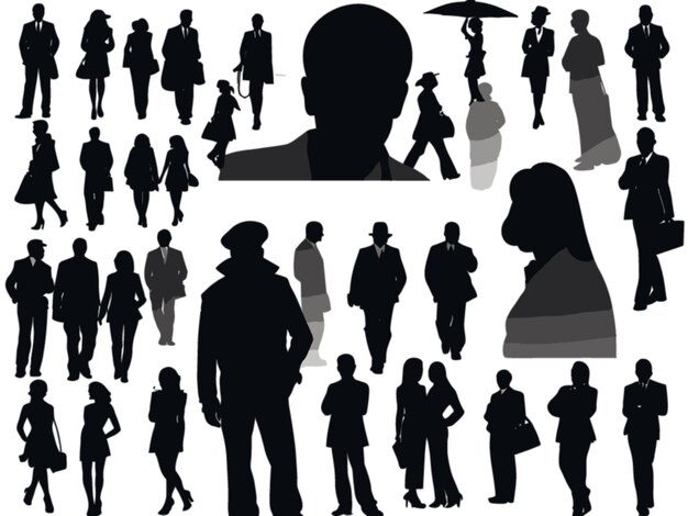 People silhouettes