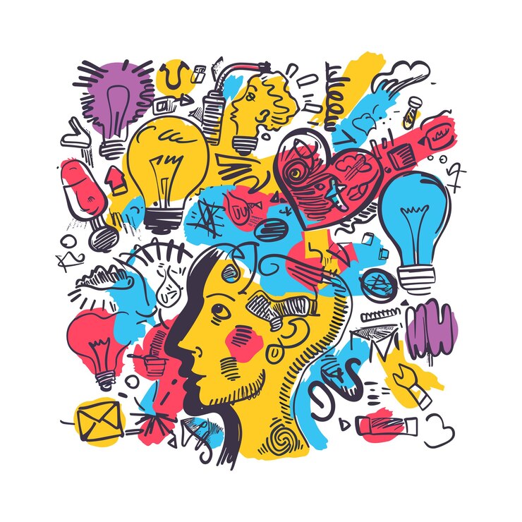 Vector people smart hand drawn doodle vector design