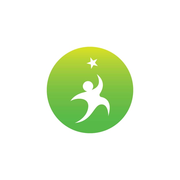 People star success logo Health vector