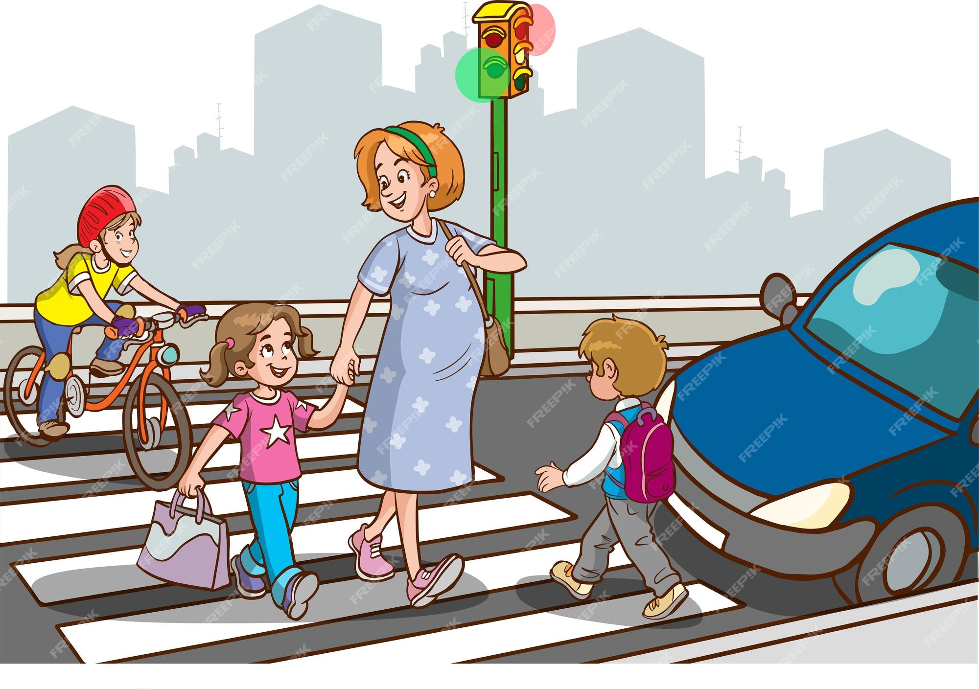 Kids Crossing Road Stock Illustrations – 741 Kids Crossing Road Stock  Illustrations, Vectors & Clipart - Dreamstime