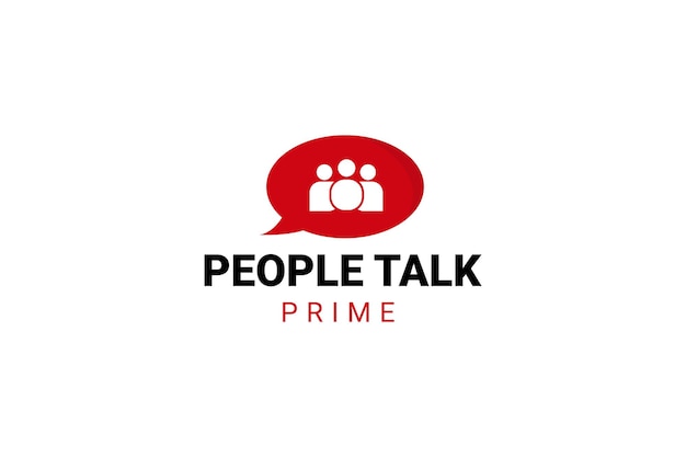 People Talk 로고 디자인 서식 파일